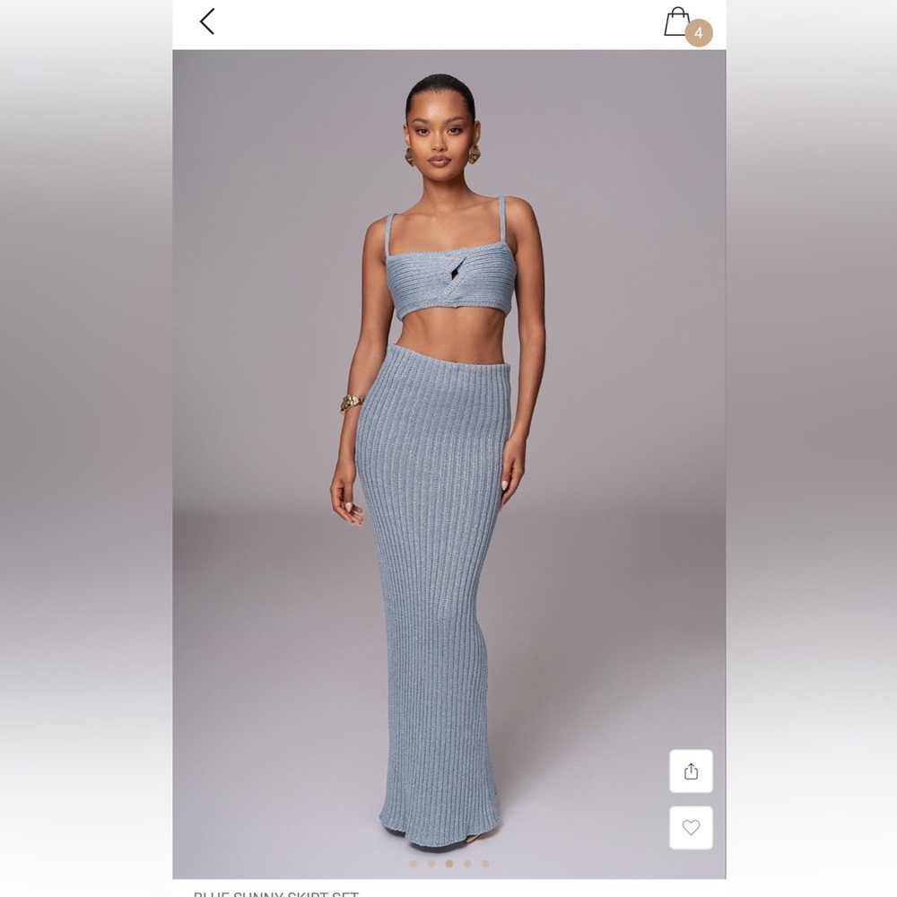 JLUXLABEL Blue Maxi Dress Set